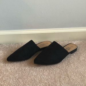 Black Slip On Flats